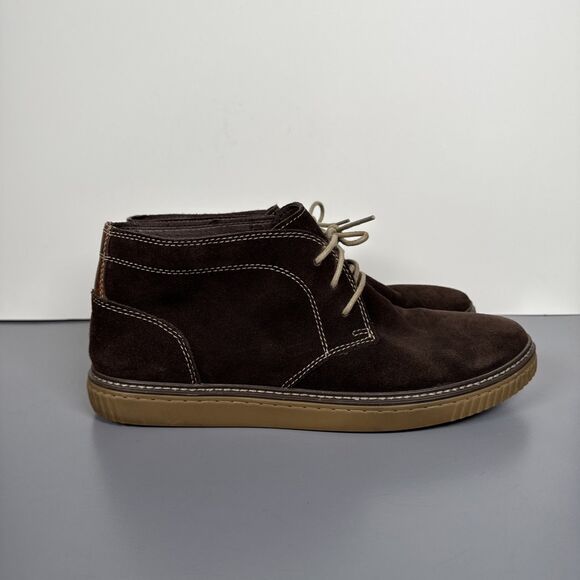 Johnston and Murphy Wallace Chukka Boot Dark Brown Sheepskin Suede Men\'s  10.5 M main image 8